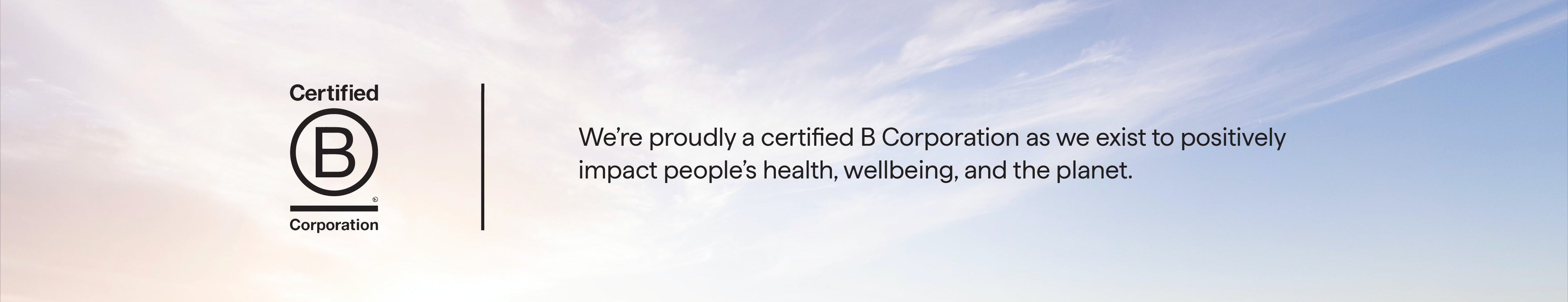 B corp certified banner